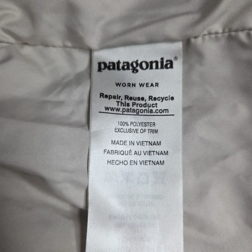 PATAGONIA Los Gatos Vest Sherpa Fleece Zip  El Cap Khaki Tan Womens Size XS